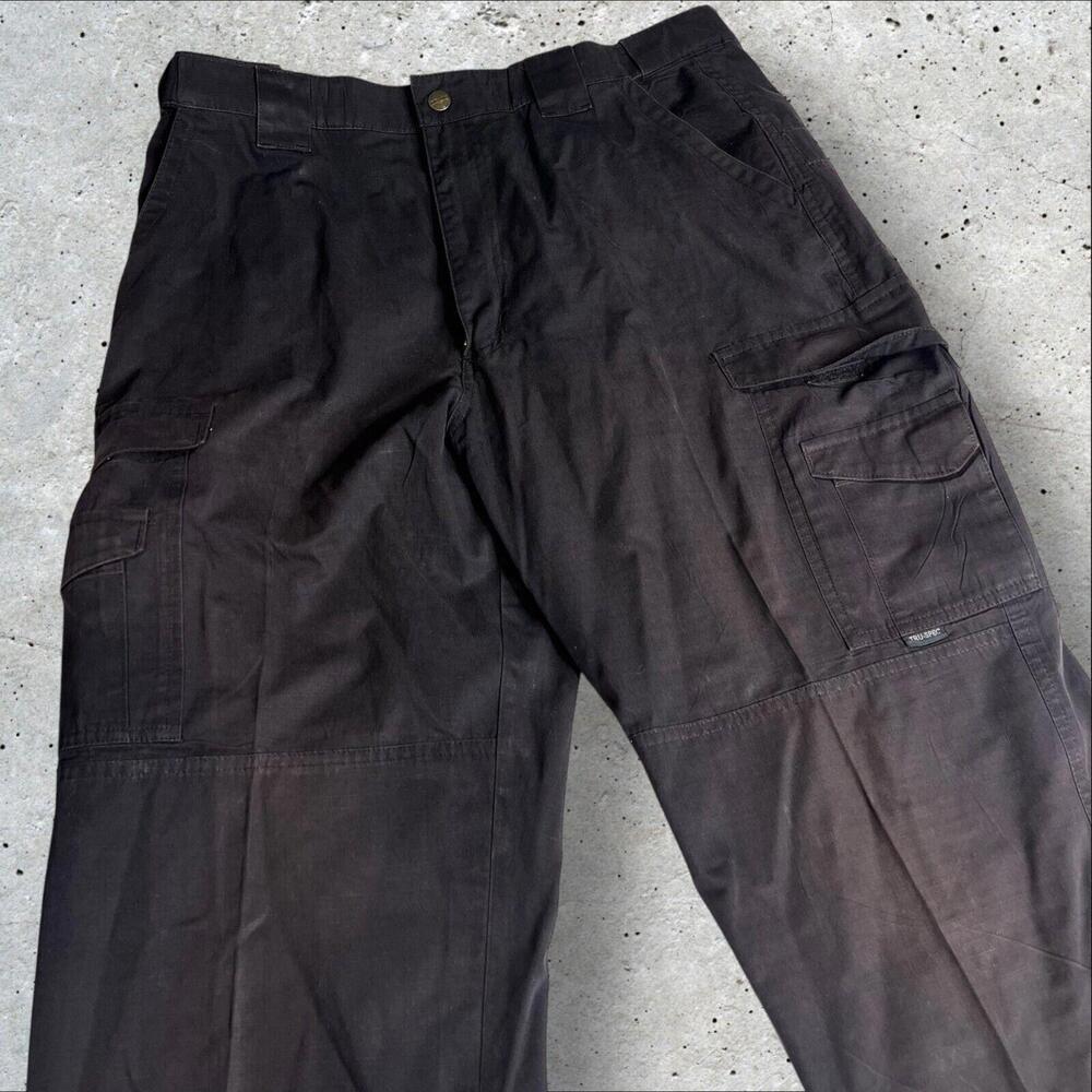 Tru Spec Pants Mens 43x32 Black Ripstop‎ Blend Cargo Pockets - B5